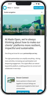 Platform screen grab that relates to activity